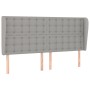 Headboard with light gray fabric ears 203x23x118/128 cm by , Headboards and footboards - Ref: Foro24-3118412, Price: 126,67 €...