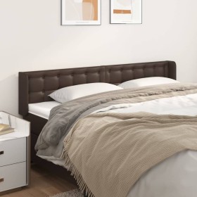 Brown synthetic leather headboard 183x16x78/88 cm by , Headboards and footboards - Ref: Foro24-3118873, Price: 76,99 €, Disco...