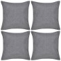 4 anthracite-colored covers for linen-look cushions, 40 x 40 cm by vidaXL, Cushions - Ref: Foro24-130946, Price: 21,82 €, Dis...