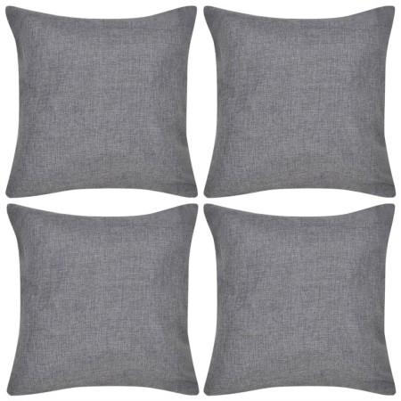 4 anthracite-colored covers for linen-look cushions, 40 x 40 cm by vidaXL, Cushions - Ref: Foro24-130946, Price: 21,82 €, Dis...