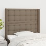 Headboard with ears in taupe gray fabric 103x16x118/128 cm by , Headboards and footboards - Ref: Foro24-3120008, Price: 80,56...