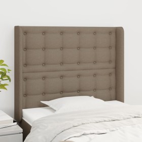 Cabecero con orejas de tela gris taupe 103x16x118/128 cm de , Cabeceros y pies de cama - Ref: Foro24-3120008, Precio: 80,56 €...