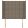 Headboard with ears in taupe gray fabric 103x16x118/128 cm by , Headboards and footboards - Ref: Foro24-3120008, Price: 80,56...