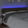 Cabecero con LED de tela marrón oscuro 200x5x78/88 cm de , Cabeceros y pies de cama - Ref: Foro24-3122071, Precio: 81,20 €, D...