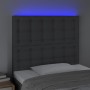 Headboard with LED lights dark gray fabric 80x5x118/128 cm by , Headboards and footboards - Ref: Foro24-3122833, Price: 70,86...