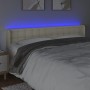 Cabecero con LED cuero sintético crema 203x16x78/88 cm de , Cabeceros y pies de cama - Ref: Foro24-3123346, Precio: 83,39 €, ...