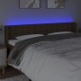 Cabecero con LED de tela marrón oscuro 203x16x78/88 cm de , Cabeceros y pies de cama - Ref: Foro24-3123695, Precio: 87,06 €, ...