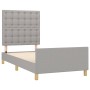 Estructura de cama con cabecero de tela gris claro 80x200 cm de , Camas y somieres - Ref: Foro24-3125333, Precio: 151,64 €, D...