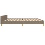 Bed frame with headboard in taupe gray fabric 200x200 cm by , Beds and slatted bases - Ref: Foro24-3125409, Price: 269,99 €, ...