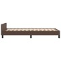 Estructura de cama cabecero cuero sintético marrón 100x200 cm de , Camas y somieres - Ref: Foro24-3125558, Precio: 160,71 €, ...