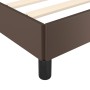 Estructura de cama cabecero cuero sintético marrón 120x200 cm de , Camas y somieres - Ref: Foro24-3125564, Precio: 183,02 €, ...