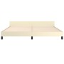 Estructura de cama con cabecero cuero sintético crema 200x200cm de , Camas y somieres - Ref: Foro24-3125593, Precio: 234,64 €...