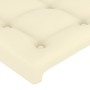 Bed frame with headboard cream synthetic leather 200x200cm by , Beds and slatted bases - Ref: Foro24-3125593, Price: 234,64 €...