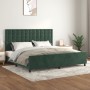 Dark green velvet bed frame with headboard 200x200 cm by , Beds and slatted bases - Ref: Foro24-3126022, Price: 280,73 €, Dis...