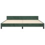 Dark green velvet bed frame with headboard 200x200 cm by , Beds and slatted bases - Ref: Foro24-3126022, Price: 280,73 €, Dis...