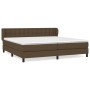 Cama box spring con colchón tela marrón oscuro 200x200 cm de , Camas y somieres - Ref: Foro24-3126592, Precio: 604,48 €, Desc...