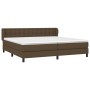 Cama box spring con colchón tela marrón oscuro 200x200 cm de , Camas y somieres - Ref: Foro24-3126592, Precio: 604,48 €, Desc...