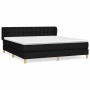 Cama box spring con colchón tela negro 160x200 cm de , Camas y somieres - Ref: Foro24-3127135, Precio: 493,38 €, Descuento: %