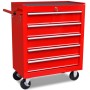 Carrito caja de herramientas 5 cajones rojo de vidaXL, Carretillas de carga - Ref: Foro24-141954, Precio: 225,53 €, Descuento: %