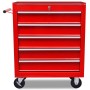 Carrito caja de herramientas 5 cajones rojo de vidaXL, Carretillas de carga - Ref: Foro24-141954, Precio: 225,53 €, Descuento: %