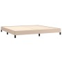 Cama box spring con colchón cuero sintético capuchino 200x200cm de , Camas y somieres - Ref: Foro24-3127336, Precio: 617,56 €...