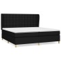 Cama box spring con colchón tela negro 200x200 cm de , Camas y somieres - Ref: Foro24-3128871, Precio: 697,60 €, Descuento: %