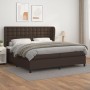 Boxspringbett mit brauner Kunstledermatratze 200x200 cm von , Betten und Lattenroste - Ref: Foro24-3129054, Preis: 745,99 €, ...