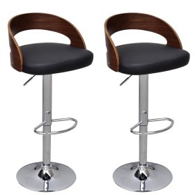 Kitchen stools 2 units white curved wood by vidaXL, Kitchen stools - Ref: Foro24-241689, Price: 182,25 €, Discount: %