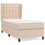 Box spring bed with cappuccino synthetic leather mattress 90x200 cm by , Beds and slatted bases - Ref: Foro24-3129014, Price:...