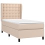 Box spring bed with cappuccino synthetic leather mattress 90x200 cm by , Beds and slatted bases - Ref: Foro24-3129014, Price:...