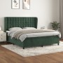 Cama box spring con colchón terciopelo verde oscuro 180x200 cm de , Camas y somieres - Ref: Foro24-3129468, Precio: 668,15 €,...