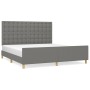 Estructura de cama con cabecero tela gris oscuro 160x200 cm de , Camas y somieres - Ref: Foro24-3125390, Precio: 223,74 €, De...