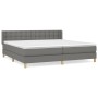 Cama box spring con colchón tela gris oscuro 160x200 cm de , Camas y somieres - Ref: Foro24-3130602, Precio: 482,69 €, Descue...