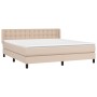 Cama box spring con colchón cuero sintético capuchino 180x200cm de , Camas y somieres - Ref: Foro24-3130798, Precio: 587,39 €...