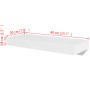 Set of 2 white MDF floating wall shelves for books/DVDs by vidaXL, Shelves and shelves - Ref: Foro24-242182, Price: 33,52 €, ...