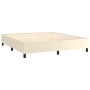 Cama box spring con colchón cuero sintético crema 180x200 cm de , Camas y somieres - Ref: Foro24-3132515, Precio: 639,70 €, D...