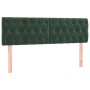 Cama box spring colchón y LED terciopelo verde oscuro 140x200cm de , Camas y somieres - Ref: Foro24-3134588, Precio: 465,92 €...