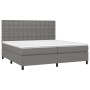 Cama box spring colchón y luces LED tela gris claro 200x200 cm de , Camas y somieres - Ref: Foro24-3135222, Precio: 704,03 €,...