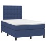 Cama box spring con colchón y LED tela azul 120x200 cm de , Camas y somieres - Ref: Foro24-3135187, Precio: 445,61 €, Descuen...