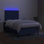 Cama box spring con colchón y LED tela azul 120x200 cm de , Camas y somieres - Ref: Foro24-3135187, Precio: 445,61 €, Descuen...