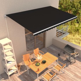 Anthracite gray manual retractable awning 500x300 cm by vidaXL, Awnings - Ref: Foro24-3051221, Price: 400,86 €, Discount: %