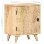 Mesita de noche tallada de madera maciza de mango 40x30x50 cm de vidaXL, Mesitas de noche - Ref: Foro24-320232, Precio: 115,2...