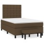 Box spring bed with dark brown fabric mattress 120x200 cm by , Beds and slatted bases - Ref: Foro24-3136904, Price: 470,96 €,...