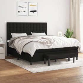 Box spring bed with black fabric mattress 160x200 cm by , Beds and slatted bases - Ref: Foro24-3136927, Price: 610,74 €, Disc...