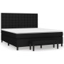 Cama box spring con colchón tela negro 160x200 cm de , Camas y somieres - Ref: Foro24-3136927, Precio: 648,02 €, Descuento: %