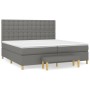 Cama box spring con colchón tela gris oscuro 200x200 cm de , Camas y somieres - Ref: Foro24-3137502, Precio: 703,76 €, Descue...