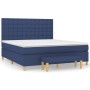 Box spring bed with blue fabric mattress 160x200 cm by , Beds and slatted bases - Ref: Foro24-3137491, Price: 611,27 €, Disco...