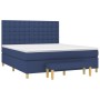 Box spring bed with blue fabric mattress 160x200 cm by , Beds and slatted bases - Ref: Foro24-3137491, Price: 611,27 €, Disco...