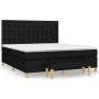 Cama box spring con colchón tela negro 160x200 cm de , Camas y somieres - Ref: Foro24-3137487, Precio: 633,99 €, Descuento: %