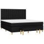 Cama box spring con colchón tela negro 160x200 cm de , Camas y somieres - Ref: Foro24-3137487, Precio: 633,99 €, Descuento: %